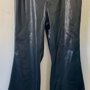 SO flare faux leather pants